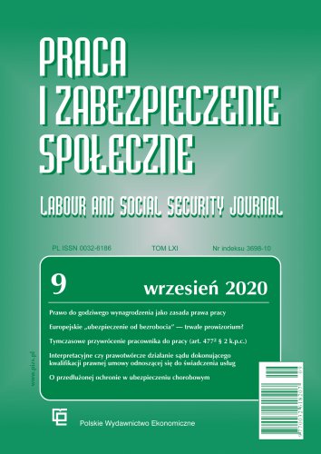 Praca i Zabezpieczenie Społeczne nr 9/2020