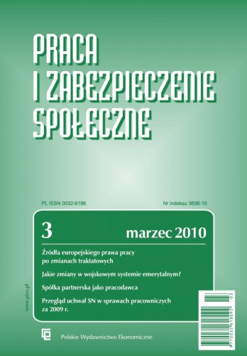Praca i Zabezpieczenie Społeczne Nr 03/2010