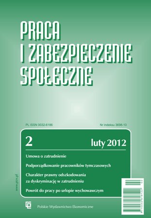 Praca i Zabezpieczenie Społeczne nr 2/2012