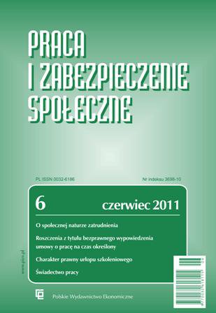 Praca i Zabezpieczenie Społeczne nr 06/2011