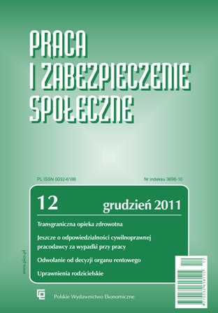 Praca i Zabezpieczenie Społeczne nr 12/2011